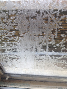 Frost on our window