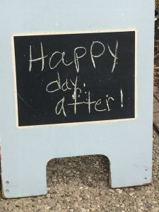 This sign at Nice Shots! on Main St. today sums it all up